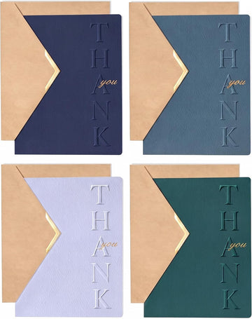 Vitalizart Thank You Cards With Envelopes 32 Pcs Thick Textured Cardstock