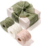Vitalizart Crinkle Paper Ribbon 1.5" x 75 Yards, Reusable Recyclable Easy Tear  (Green Nude & White)