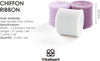 FRINGE CHIFFON SILK RIBBON 1.5" X 21YD (Lavender & White) - Vitalizart