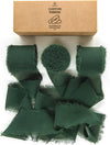 Fringe Chiffon Silk Ribbon 1.5" x 21Yd (Dark Green) - Vitalizart