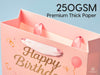 Vitalizart Birthday Paper Gift Bags With Ribbon Handles Set of 2 - Pop - Up Cards, Tissue Paper, Custom Calendar Design Pink Bags for Kids Birthday Party Favors Goodie Bags Girls Boys Shower（Pink, Kids Party Favors） - Vitalizart