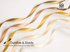 Double Face Satin Ribbon 3/8" x 50Yd (Assorted Gold) - Vitalizart