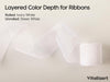 Vitalizart Pearly Wrapping Paper Set 17" × 197" w/ Satin Ribbon & Tags – White