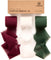 FRINGE CHIFFON SILK RIBBON 1.5" X 21YD (White Red Green)