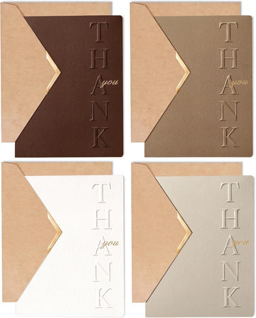 Vitalizart Thank You Cards With Envelopes 32 Pcs Thick Textured Cardstock