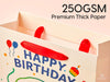 Vitalizart Birthday Paper Gift Bags With Ribbon Handles Set of 2 - Pop - Up Cards, Tissue Paper, Custom Calendar Design White Bags for Kids Birthday Party Favors Goodie Bags Girls Boys Shower（White, Kids Party Favors） - Vitalizart