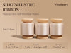 Vitalizart Silken Lustre Ribbon 1" x 15 Yards, Champagne & Nude Silky Satin Ribbon with Subtle Sheen (Ivory White) - Vitalizart