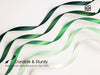 Double Face Satin Ribbon 3/8"x 50Yd (Green & Cream) - Vitalizart