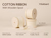Vitalizart Ribbon Cotton Handmade Fringe 1" x 15 Yd Pure Natural Cotton Ribbons (Ivory White) - Vitalizart