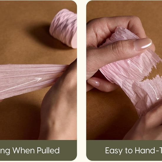 Vitalizart Crinkle Paper Ribbon 1.5" x 75 Yards, Reusable Recyclable Easy Tear(PINK) - Vitalizart