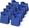 VITALIZART PAPER GIFT BAGS WITH RIBBON HANDLES SET OF 10 RED BULK REUSABLE FOR GIFT WRAP 5.91"X3.54"X7.28" SMALL  (BLUE COLOR)