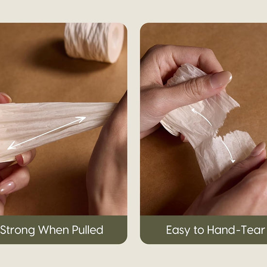 Vitalizart Crinkle Paper Ribbon 1.5" x 75 Yards, Reusable Recyclable Easy Tear(WHITE) - Vitalizart