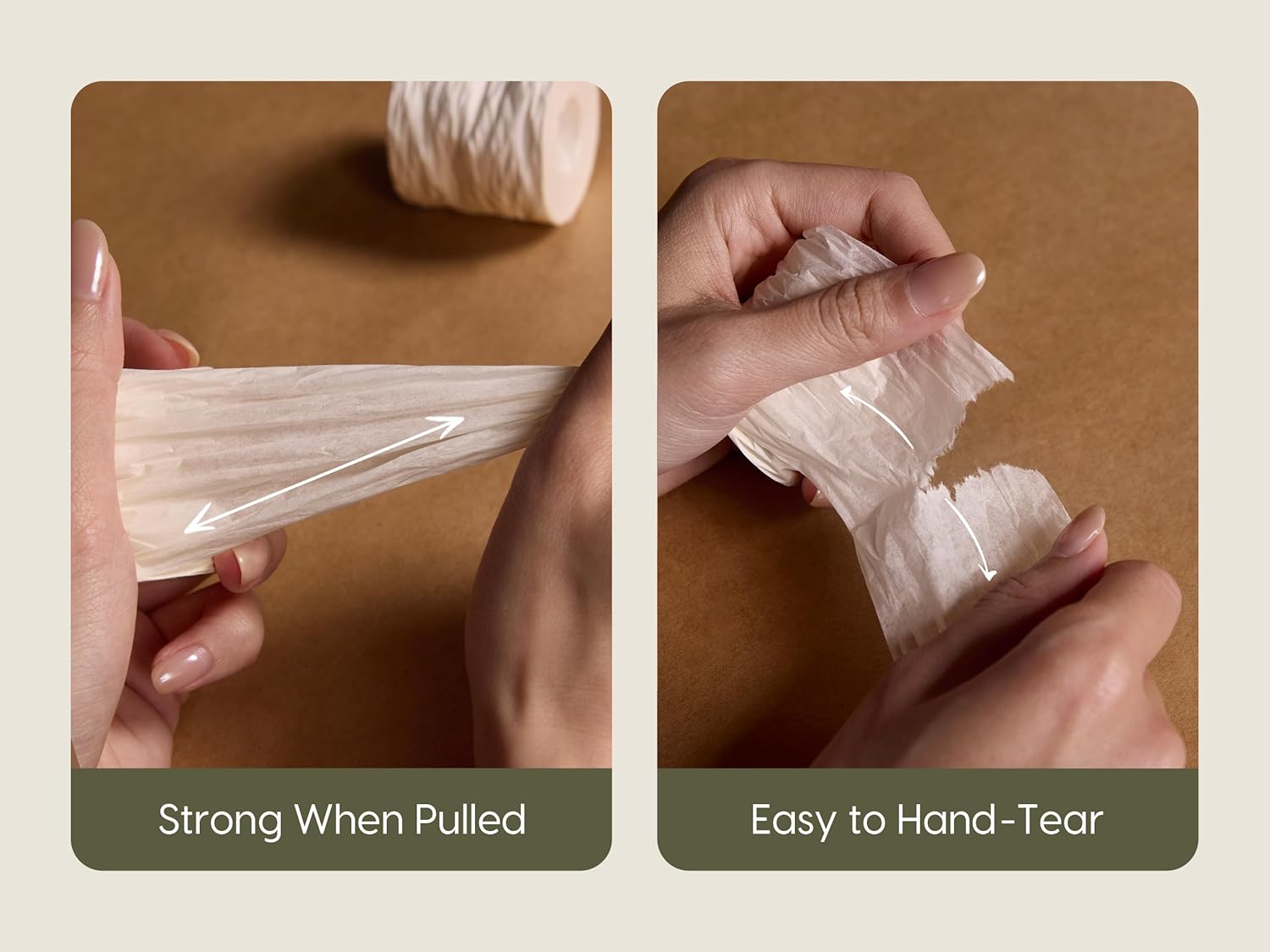 Vitalizart Crinkle Paper Ribbon 1.5" x 75 Yards, Reusable Recyclable Easy Tear(WHITE) - Vitalizart