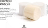 FRINGE CHIFFON SILK RIBBON 1.5" X 21YD (Cream & Off White) - Vitalizart