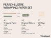 Vitalizart Pearly Wrapping Paper Set 17" × 197" w/ Satin Ribbon & Tags – Sage Green - Vitalizart