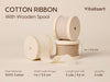 Vitalizart Ribbon Cotton Handmade Fringe 1" x 15 Yd Pure Natural Cotton Ribbons ( Nude & Ivory) - Vitalizart