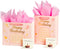 Vitalizart Birthday Paper Gift Bags With Ribbon Handles Set of 2 - Pop-Up Cards, Tissue Paper, Custom Calendar Design (Pink Bags Pink, Kids Party Favors）