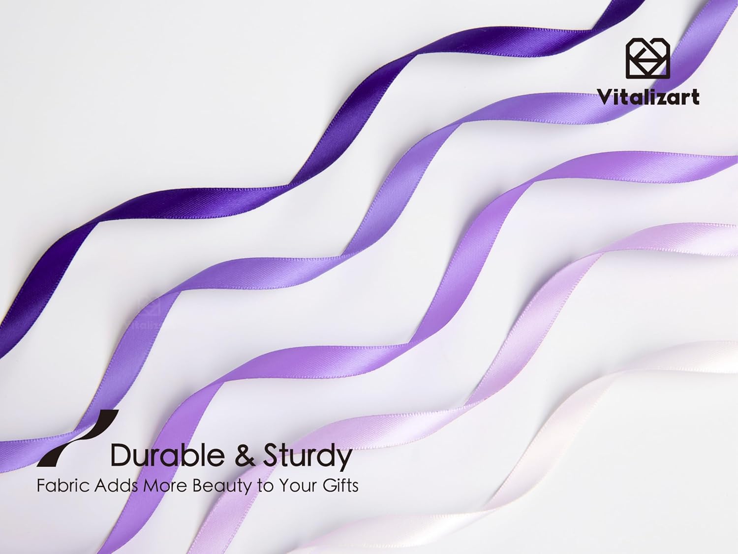 Double Face Satin Ribbon 3/8" x 50Yd (Assorted Purple) - Vitalizart