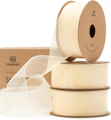 Organza Sheer Ribbon 1“ x 30 Yd  (Ivory)