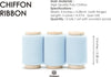Chiffon Ribbon with Wooden Spool 2" x 15 Yd (Baby blue) - Vitalizart