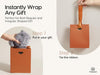 VITALIZART PAPER GIFT BAGS WITH RIBBON HANDLES SET OF 10 RED BULK REUSABLE FOR GIFT WRAP 5.91"X3.54"X7.28" SMALL (BROWN COLOR) - Vitalizart