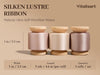 Vitalizart Silken Lustre Ribbon 1" x 15 Yards, Champagne & Nude Silky Satin Ribbon with Subtle Sheen (Champagne Nude & Ivory) - Vitalizart