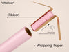 Vitalizart Pearly Wrapping Paper Set 17" × 197" w/ Satin Ribbon & Tags – Blush Pink - Vitalizart