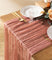 Cheesecloth Table Runner Gauze Boho Rustic 35 x 120 Inches (Peach Coral)