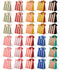 Mixed-Color Striped Paper Small Gift Bags with Ribbon Handles — Set of 30