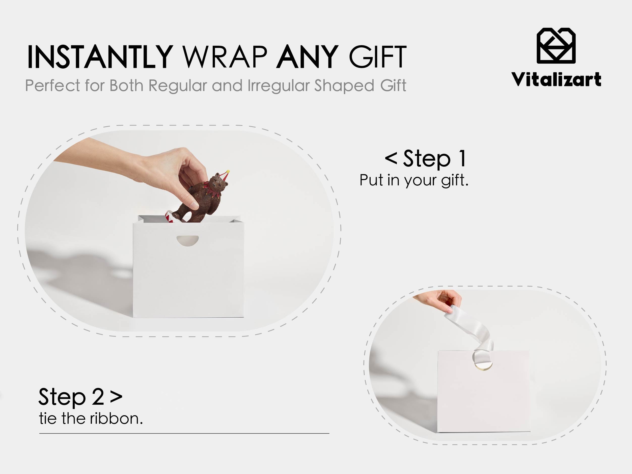 Vitalizart Paper Gift Bags With Ribbon Handles Set of 10 Black Bulk Reusable For Gift Wrap Girls Kids Birthday Bridal Shower Party Favors Goodie Bags Candy Christmas 6.1