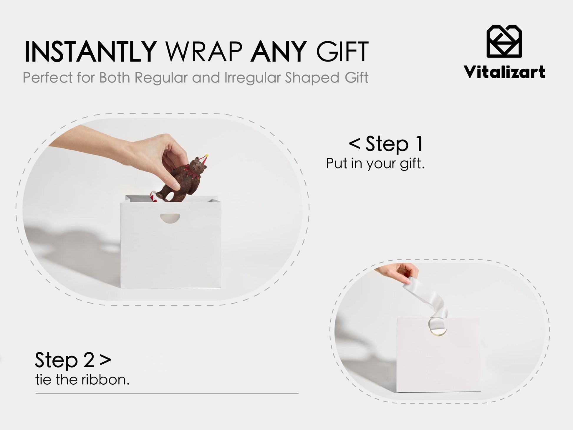 Vitalizart Paper Gift Bags With Ribbon Handles Set of 10 Black Bulk Reusable For Gift Wrap Girls Kids Birthday Bridal Shower Party Favors Goodie Bags Candy Christmas 6.1"x2.95"x5.71" Mini(Off White) - Vitalizart
