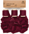 Silk Satin Ribbon With Wooden Spool 1" x 15 Yd (Burgundy Red) - Vitalizart