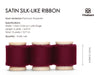 Silk Satin Ribbon With Wooden Spool 1" x 15 Yd (Burgundy Red) - Vitalizart