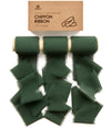 Chiffon Ribbon with Wooden Spool 2" x 15 Yd (Dark Green) - Vitalizart