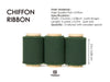 Chiffon Ribbon with Wooden Spool 2" x 15 Yd (Dark Green) - Vitalizart