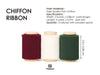 Chiffon Ribbon with Wooden Spool 2" x 15 Yd (White Red Green) - Vitalizart