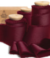 Silk Satin Ribbon with Wooden Spool 1.5" x 15 Yd (Burgundy Red) - Vitalizart