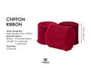 Fringe Chiffon Silk Ribbon 1 1/2 Inch x 21Yd (Burgundy & Red) - Vitalizart