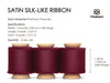Silk Satin Ribbon with Wooden Spool 1.5" x 15 Yd (Burgundy Red) - Vitalizart
