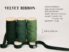 Velvet Ribbon With Wooden Spool 3/8" x 15 Yd (Green Series) - Vitalizart