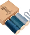 Velvet Ribbon With Wooden Spool 3/8" x 15 Yd (Blue Series) - Vitalizart