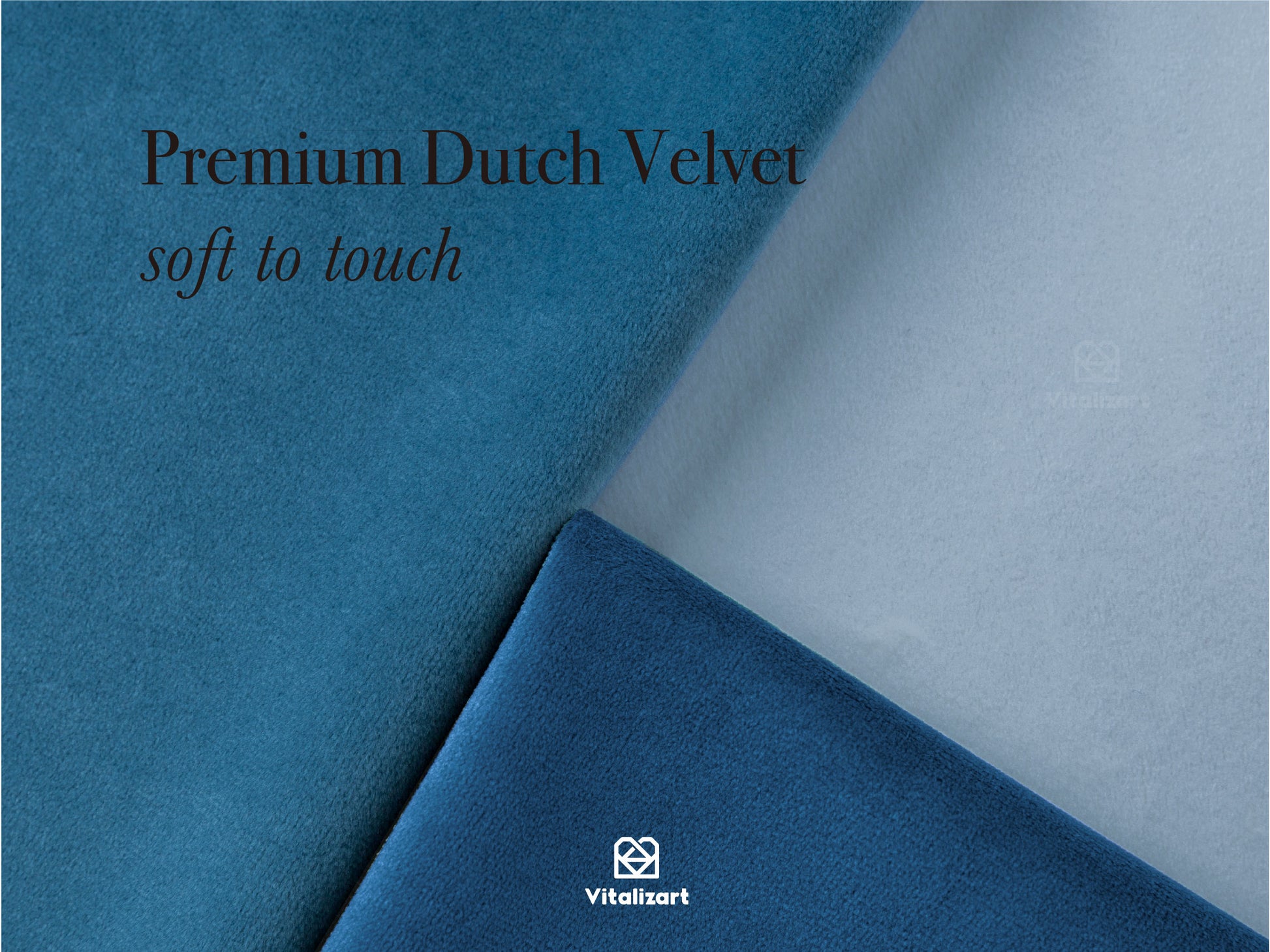 Velvet Ribbon With Wooden Spool 3/8" x 15 Yd (Blue Series) - Vitalizart