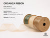 Vitalizart Organza Ribbon 1.5" x 30 Yd Cream White Rose Gold & Dusty Green Sheer(White Rose Gold & Green) - Vitalizart