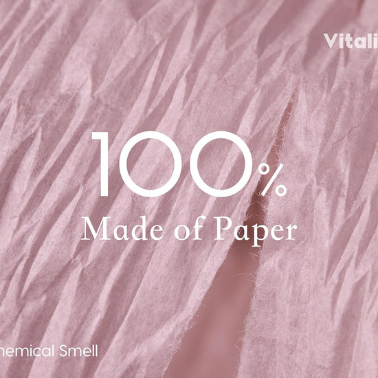 Vitalizart Crinkle Paper Ribbon 1.5" x 75 Yards, Reusable Recyclable Easy Tear(PINK) - Vitalizart