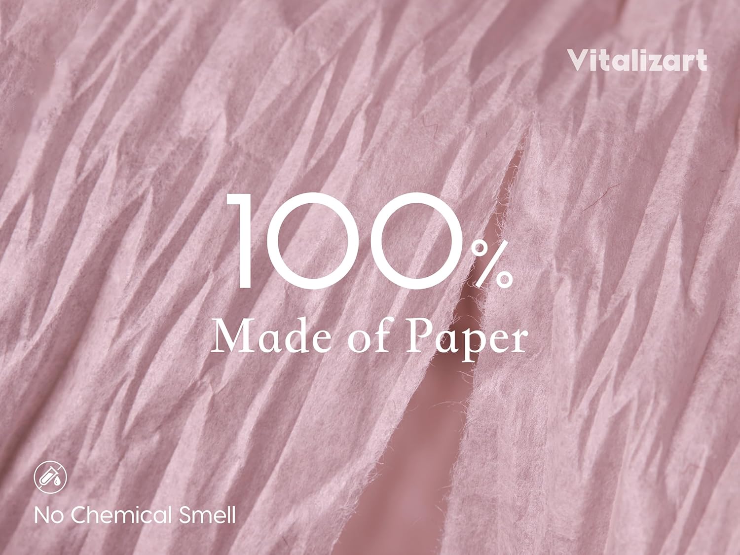 Vitalizart Crinkle Paper Ribbon 1.5" x 75 Yards, Reusable Recyclable Easy Tear(PINK) - Vitalizart