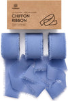 Chiffon Silk Ribbon 1" x 21 Yd (Dusty Blue 2) - Vitalizart
