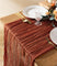 Cheesecloth Table Runner Gauze Boho Rustic 35 x 120 Inches (Terracotta)