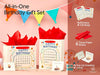 Vitalizart Birthday Paper Gift Bags With Ribbon Handles Set of 2 - Pop - Up Cards, Tissue Paper, Custom Calendar Design White Bags for Kids Birthday Party Favors Goodie Bags Girls Boys Shower（White, Kids Party Favors） - Vitalizart