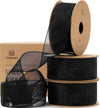 ORGANZA SHEER RIBBON 1“ X 30 YD (Black) - Vitalizart