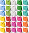 Paper Gift Bags With Ribbon Handles Set of 10 Assorted Colors Bulk Reusable For Gift Wrap  7.87"x3.54"x7.09" Small (Mixed colors)